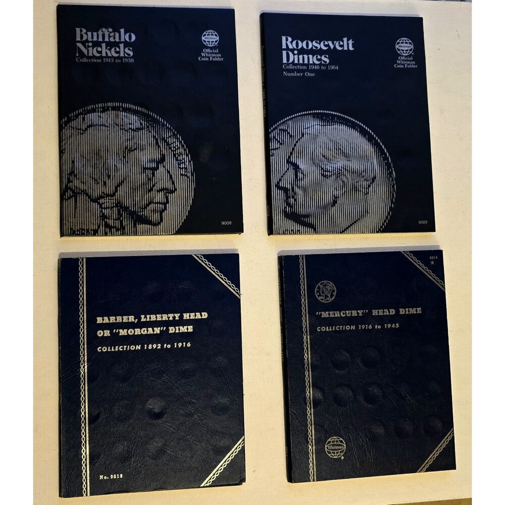 Lot of 4 Whitman Coin Collection Albums Folders for U.S. Coins. No Coins!